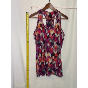 Lukka Tank Top Women's Medium Geometric Print Racerback Athletic